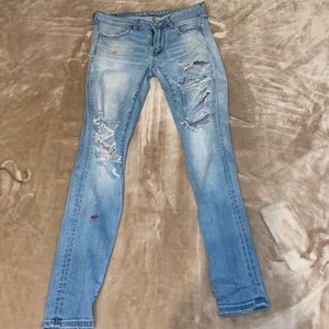American eagle ripped skinny jeans